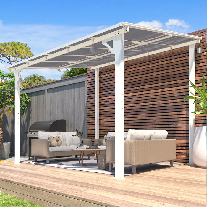 AECOJOY Aluminum Pergola With Canopy & Reviews | Wayfair